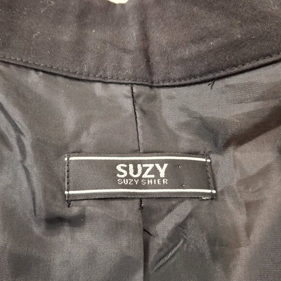 Womens Indie Goth Cropped Pea Coat Military Style Jacket Sz XL Epaulettes - Picture 16 of 16